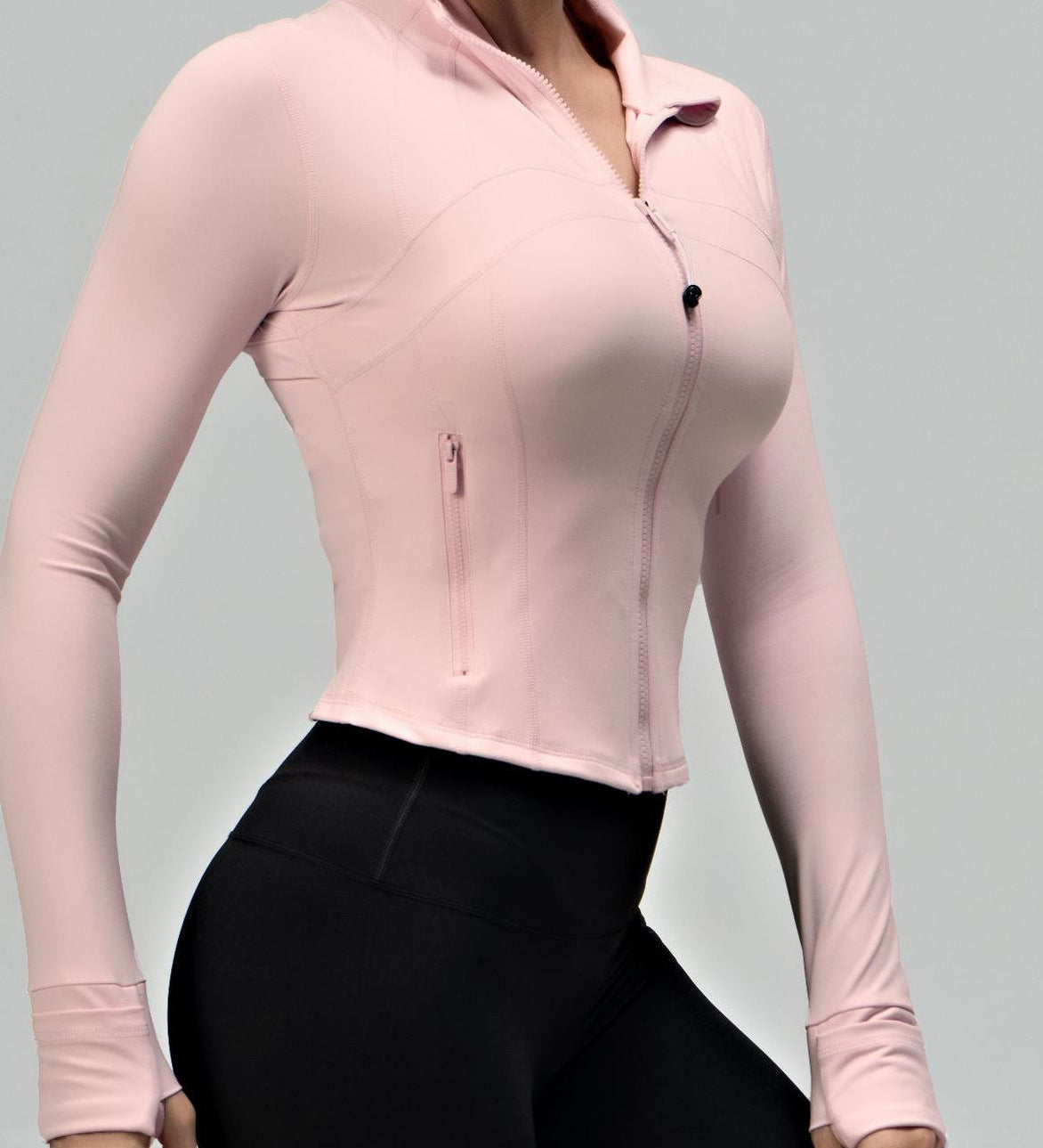 Long Sleeve Cropped Workout Yoga Jacket