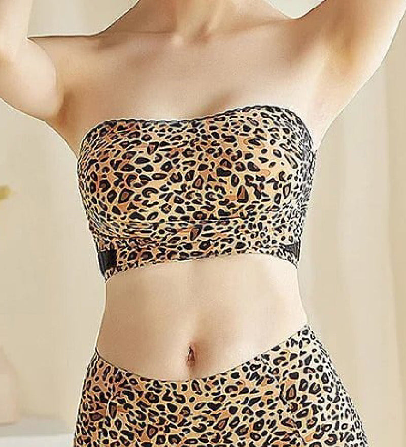Invisible Strapless Double Side Buckle Bra Non-slip Lace Edge Bandeau Bralette