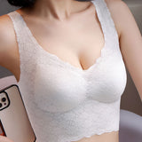 Plus Size Breathable Tank Top Push up Bra Side Smoothing