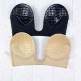 Invisible Reusable Backless Push Up Bra Strapless Sticky Brassiere
