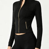 Long Sleeve Cropped Workout Yoga Jacket