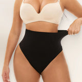 High Waist Ribbed Tummy Control Butt Lifting Shapewear Thong
