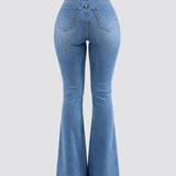 High Waist Stretch Butt Lifting Skinny Flare Jeans
