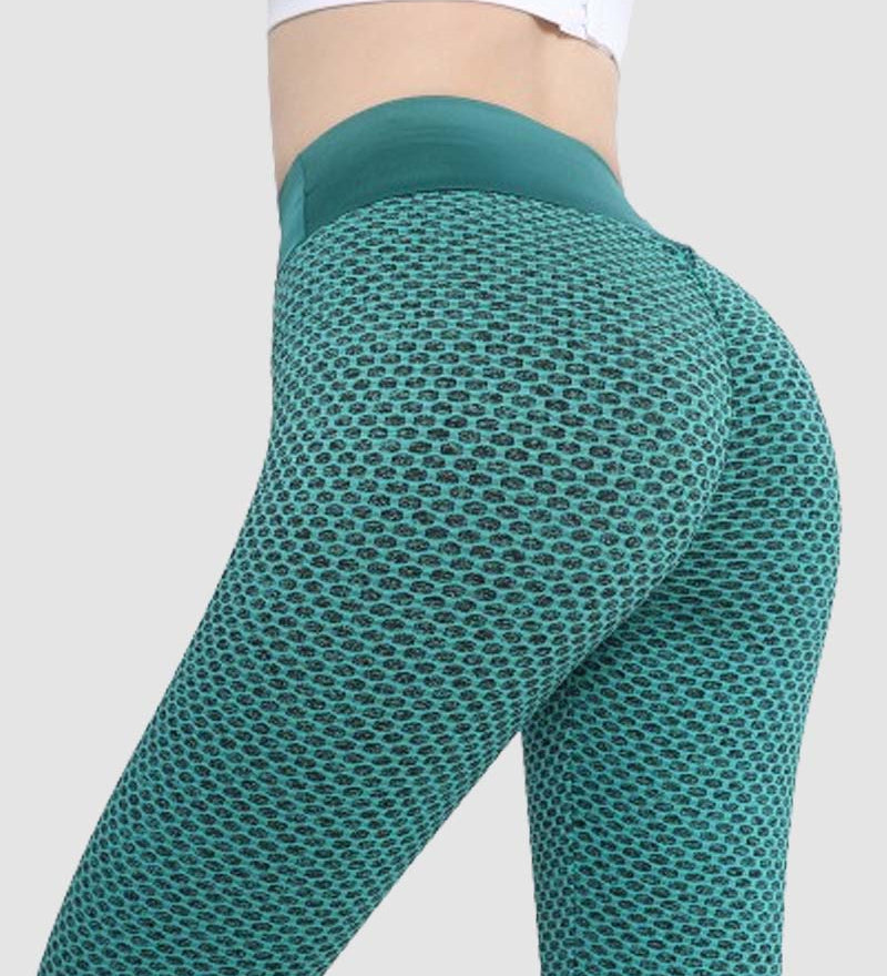 Honeycomb Butt Lifting Anti Cellulite Workout Leggings High Waist Yoga Pants