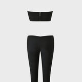 Halter Cutout Backless Skinny Bandage Capri Jumpsuit