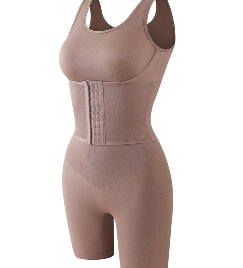 2 in 1 Seamless Double Tummy Control Mid Length Bodysuit