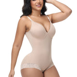 Sorelyne® Lace Trimmed Built In Bra Tummy Tuck Shapewear Bodysuit