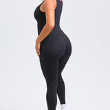 High Compression Front Zip SleevelessTummy Control Butt Lifting Shapewear Active Jumpsuit