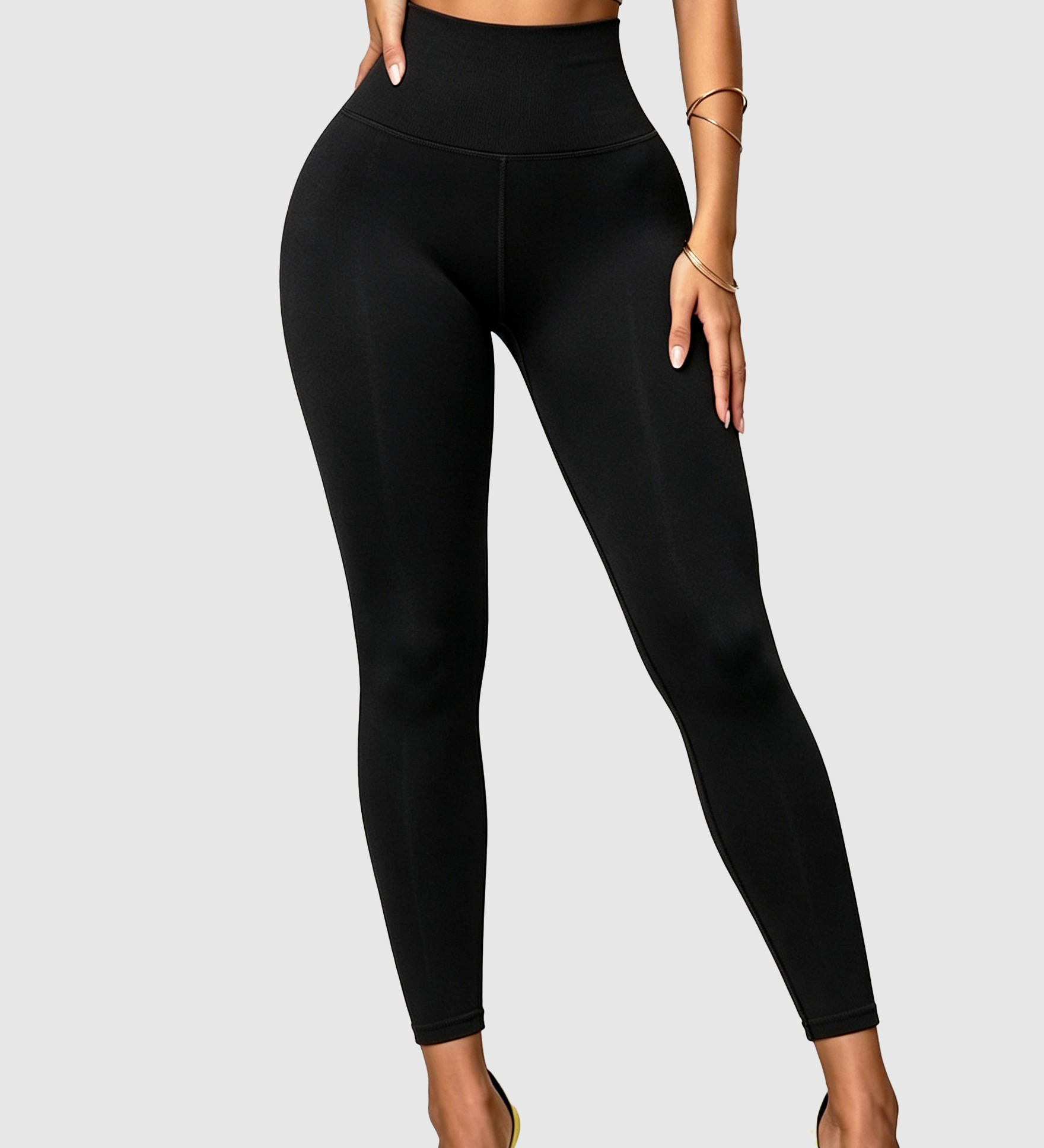 High Waist Ribbed Seamless Hip Lift Yoga Leggings