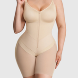 Full-Body Compression Girdle Shaper with Mesh Thigh Panels