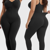 High Compression Front Zip Full Length Bodysuit Shapewear