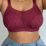 Mesh Adjustable Strap Plus Size Support Shapewear Bra