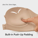 Seamless Front-Closure Detachable Shoulder Strap Push-Up Bra