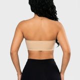 Seamless Front-Closure Detachable Shoulder Strap Push-Up Bra