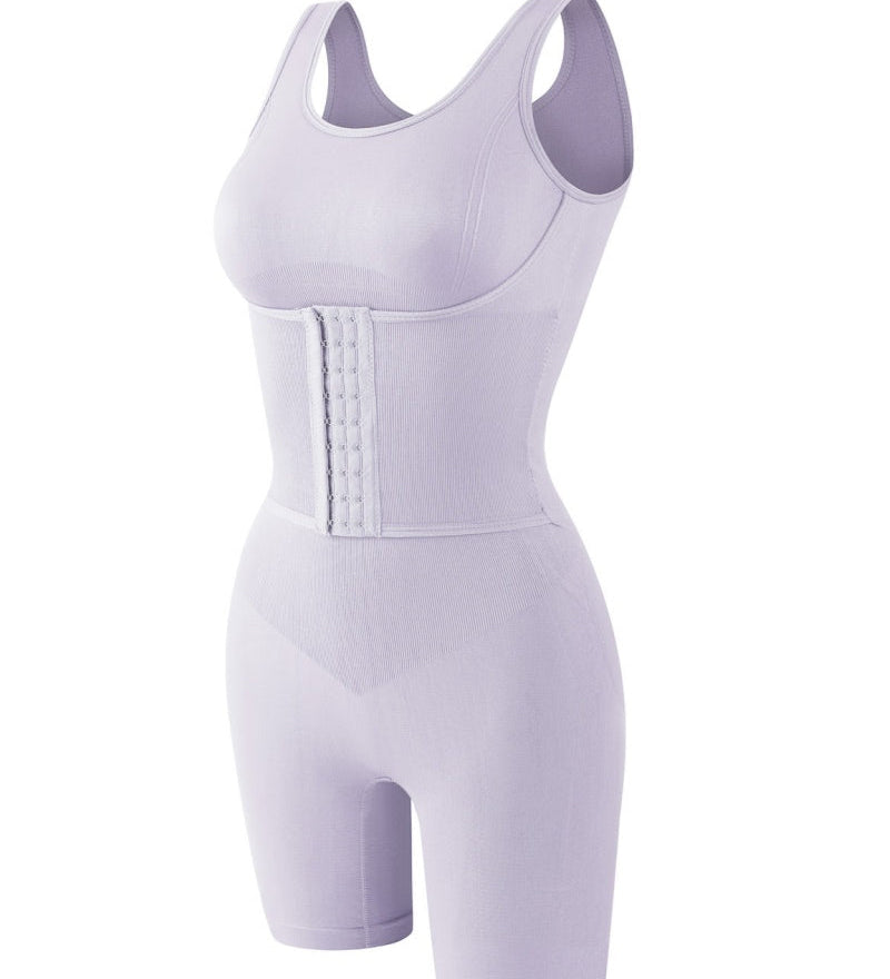 2 in 1 Seamless Double Tummy Control Mid Length Bodysuit