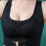 Seamless Front Buckle Push up Wireless Bra Correcting Hunchback