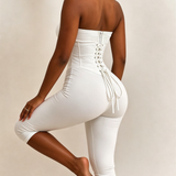 Hourglass Strapless Detachable Corset Waist CincherJumpsuit Two-Piece Set
