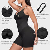 V-shaped Tummy Control Shapewear Zip-up Bodysuit