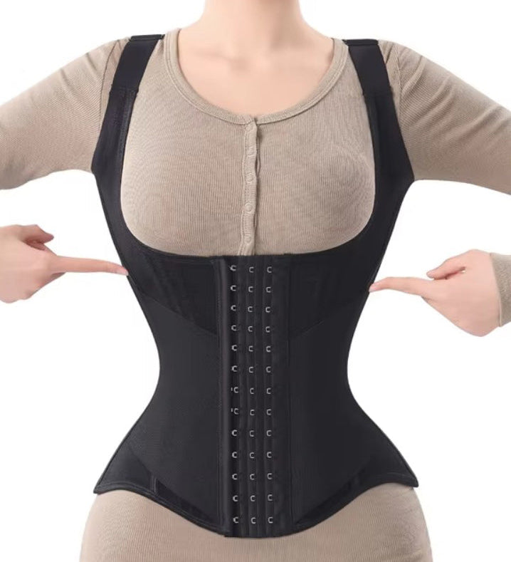 Girdles Colombianas Double Layer Tummy Control Steel Boned Waist Trainer Vest
