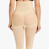 Women's High Waist Lace Trim Sheer Mesh Shapewear Shaping Pants