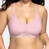 Women's Solid Seamless Breathable Wireless Push Up Bra