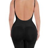 Seamless Backless Mid Length Tummy Control Shapewear Bodysuit
