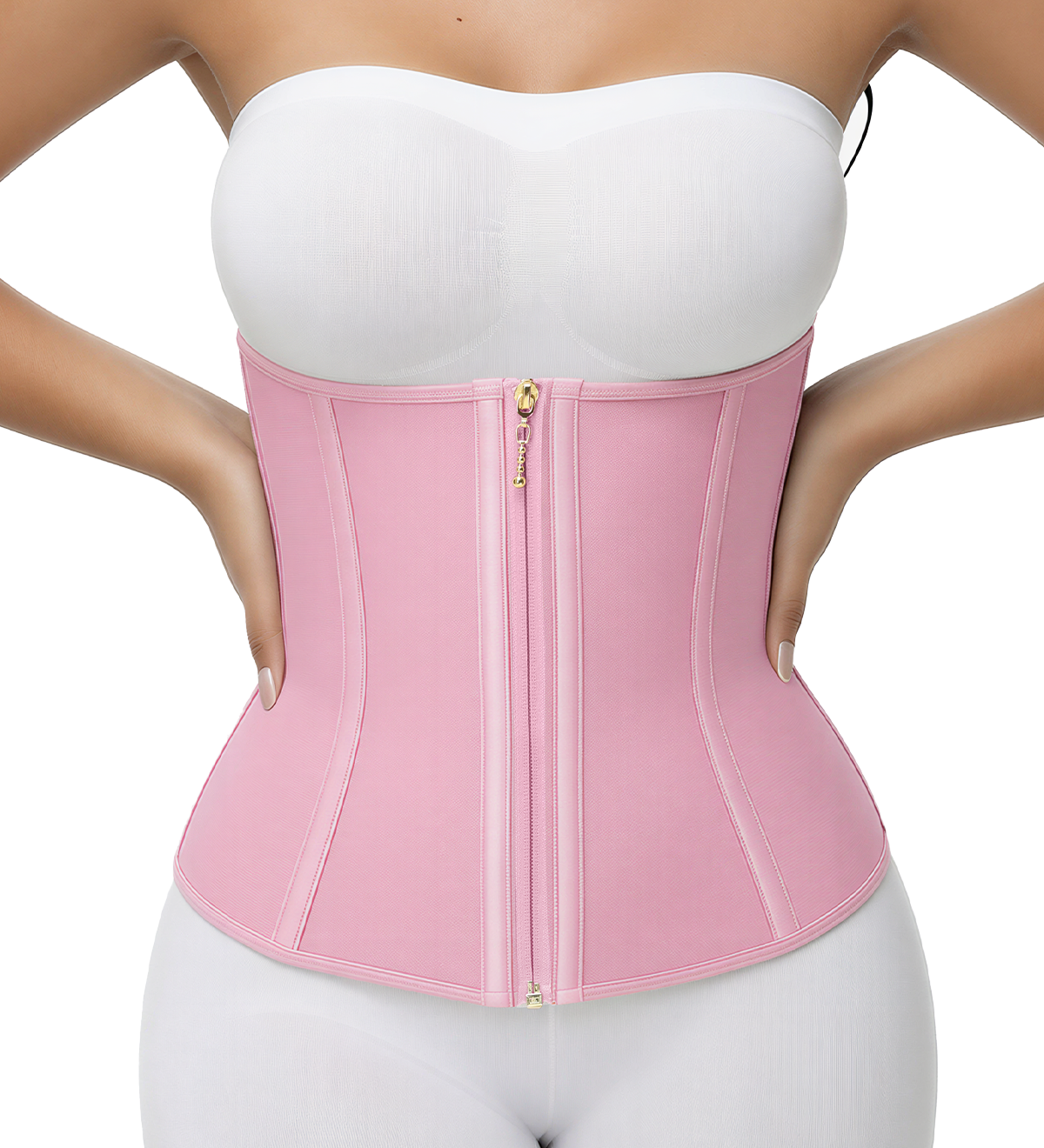 High Compression Front Zipper Multi Hooks Tummy Control  Waist Trainer