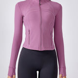 Long Sleeve Cropped Workout Yoga Jacket