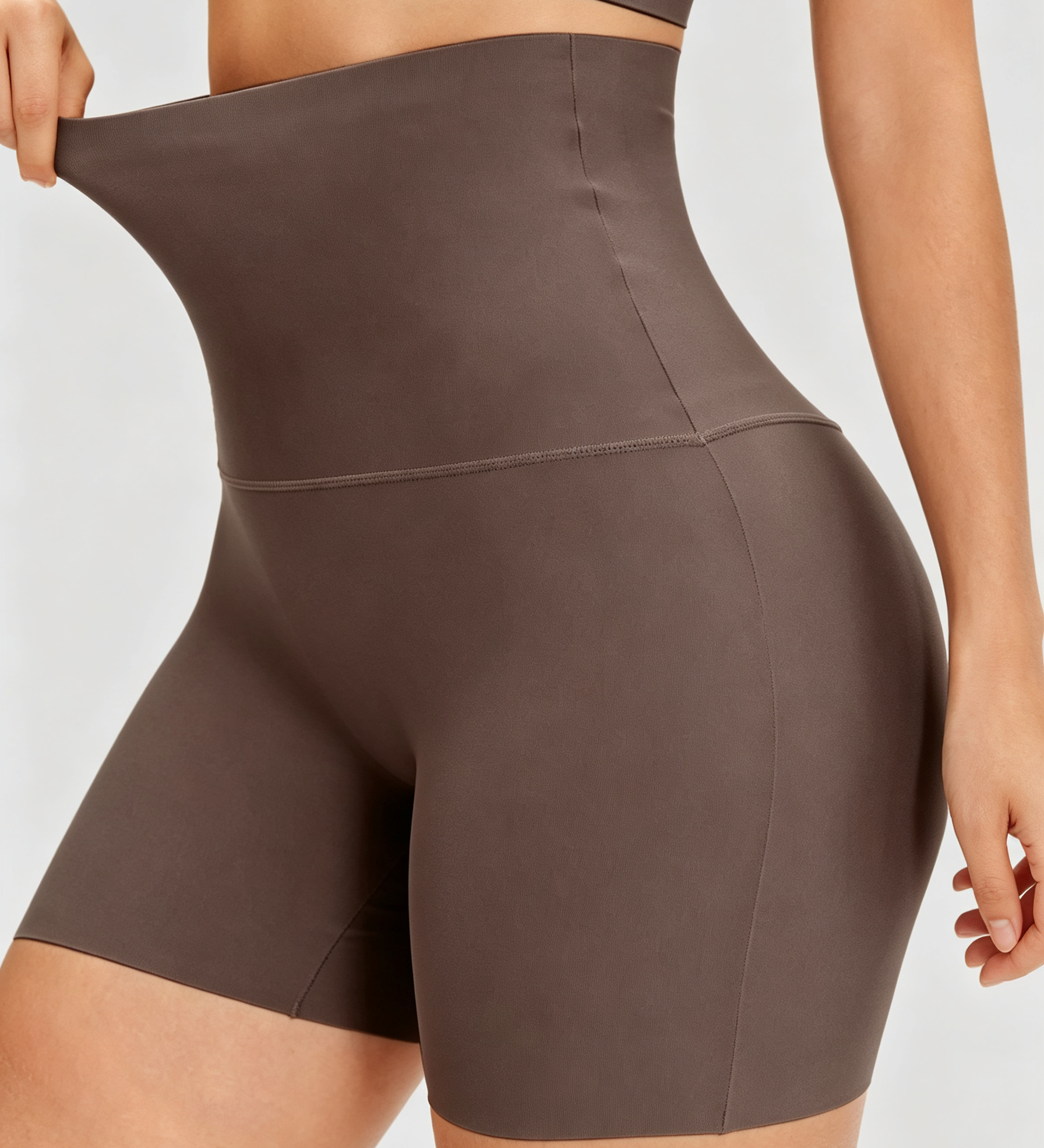 High Waist Seamless Tummy Control Butt Lifting Anti‑Roll Shaping Shorts