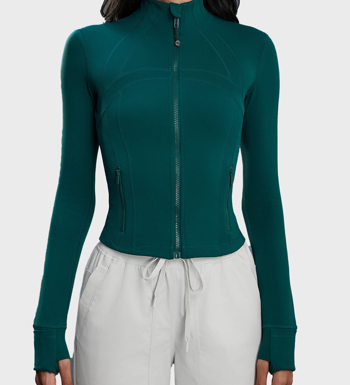 Long Sleeve Cropped Workout Yoga Jacket