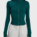 Long Sleeve Cropped Workout Yoga Jacket