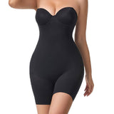 Seamless Mid Thigh Strapless Shapewear Comfort Tummy Control Bodysuits With Bra