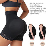 Sorelyne® Mid Waist Tummy Control Front Zipper High Compression Butt Lifter Shaper Girdles Shorts