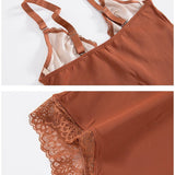 Sexy Lace Deep-V Neck Bodysuits