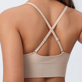 Deep V Triangle Cup Beautiful Back Bra With Adjustable Strap