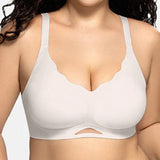 Women's Solid Seamless Breathable Wireless Push Up Bra