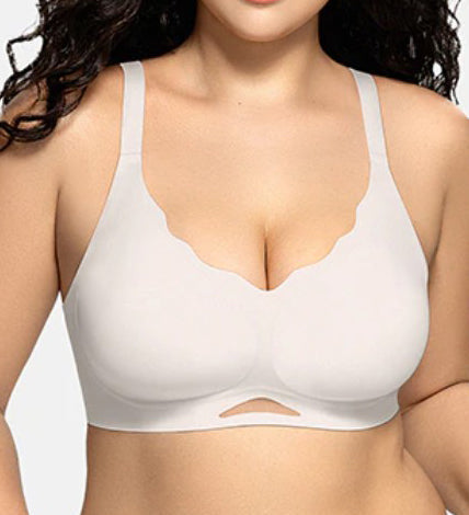 Women's Solid Seamless Breathable Wireless Push Up Bra