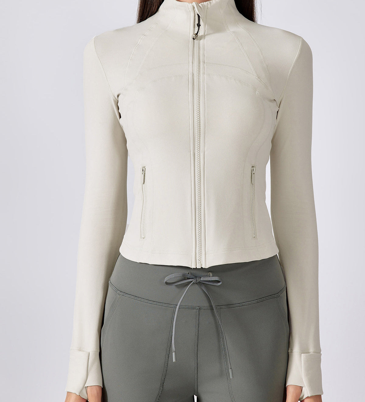 Long Sleeve Cropped Workout Yoga Jacket