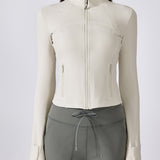 Long Sleeve Cropped Workout Yoga Jacket