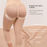 Seamless Tummy Control Butt-Lifting Shaping Mesh Capri Leggings
