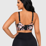 Floral Print Adjustable Strap Plus Size Support Shapewear Bra