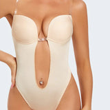 Shapewear Women Plus Size Backless Shapewear Integrated Bra Body Shaper Seamless Open Crotch Shapewear