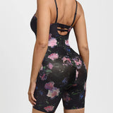 Shapewear Deep V Convertible Strap Mid-Thigh Bodysuit