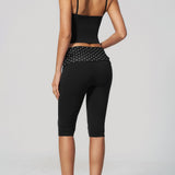Two Piece Workout Set Halter Cami Crop Top with Capri Leggings