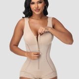 High Compression Full Body Tummy Control Zipper Modern Slim Bodysuit