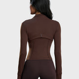 Long Sleeve Cropped Workout Yoga Jacket