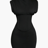 Corset Padded Sleeveless Dress Set