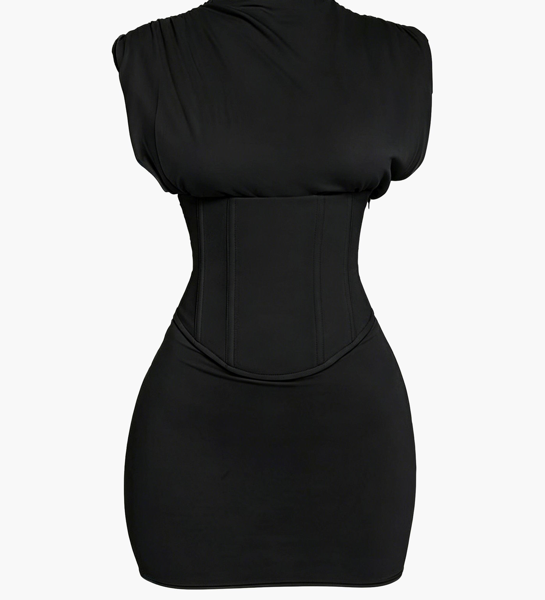 Corset Padded Sleeveless Dress Set