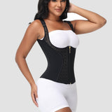 Full Coverage Double-Layer Tummy Control Waist Trainer Vest  With Bra