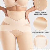 High Waist Mesh Panel Tummy Control Butt Lifting Shaper Shorts